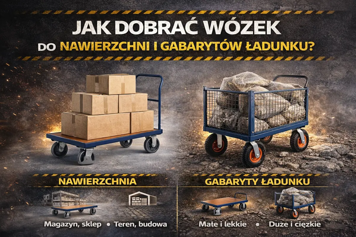 Jak dobrać wózek do nawierzchni i gabarytów ładunku?