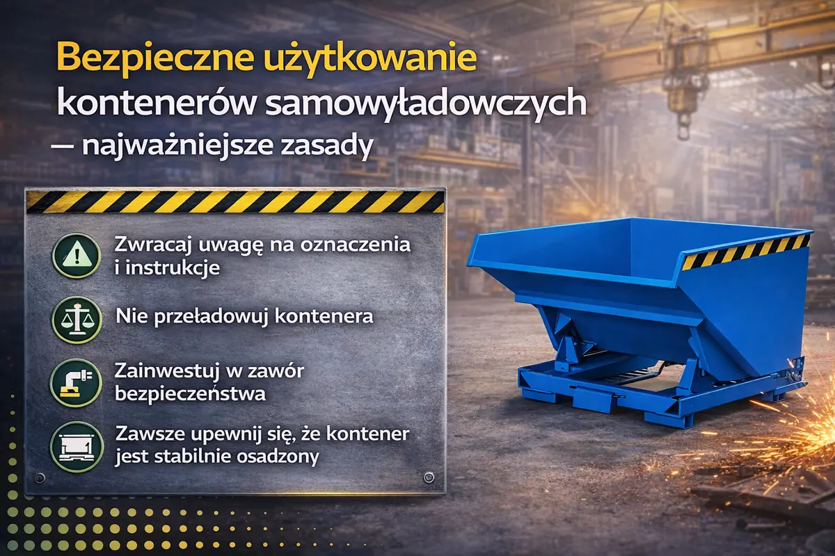 Bezpieczne użytkowanie kontenerów samowyładowczych