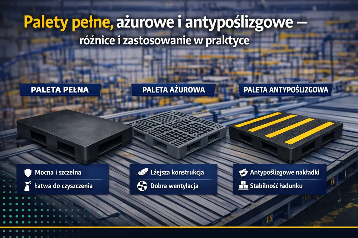 Palety pełne, ażurowe i antypoślizgowe