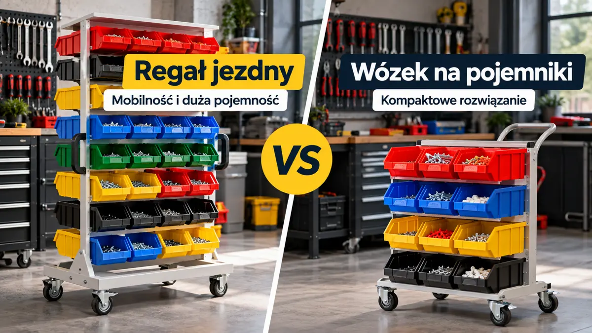 Regał jezdny czy wózek na pojemniki — co wybrać?