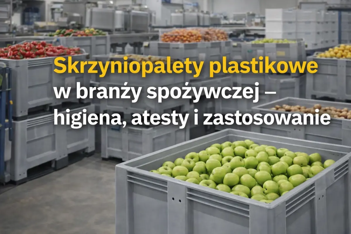 Skrzyniopalety plastikowe w branży spożywczej - higiena, atesty i zastosowanie