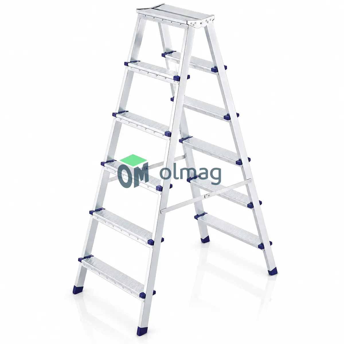 Dwustronna drabina domowa 2x6 stopni, maksymalne obciążenie 125kg