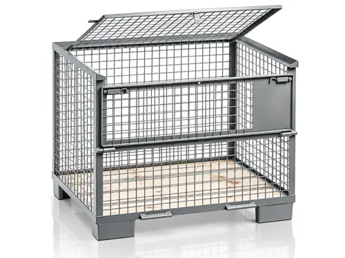 Gitterbox z deklem i jedną klapą 1240×835×970 mm