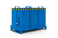 Kontener 1580x1000x1450, 1500l z otwieranym dnem