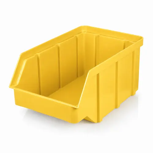 Czarny pojemnik warsztatowy z plastiku