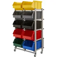 Regał na kółkach do pojemników warsztatowych