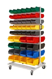 Regał na kółkach do pojemników warsztatowych