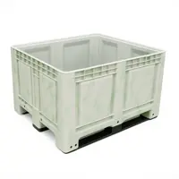 Skrzyniopaleta plastikowa Big Box, płozowa, kolorowe przejście