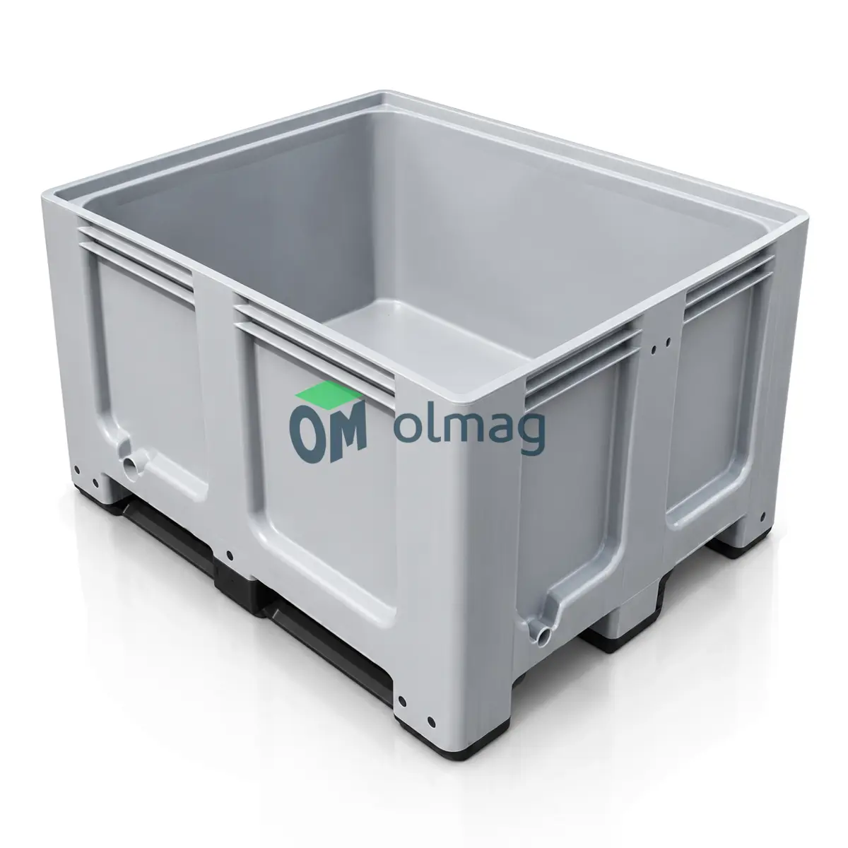 Skrzyniopaleta Big Box pełna na płozach. Wym. 1200x1000x760 mm