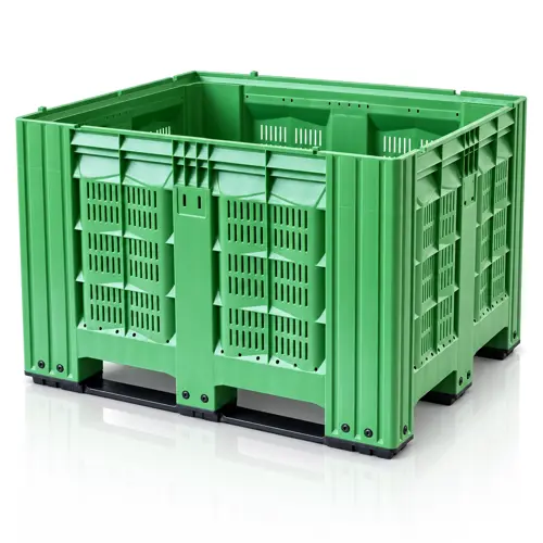 Skrzyniopaleta ażurowa 1200x1000 na 3 płozach 700L