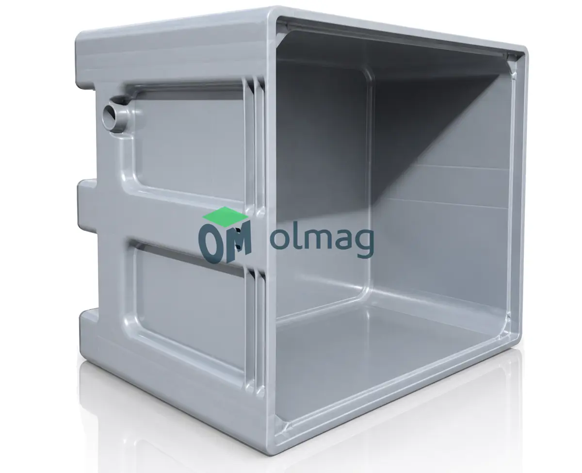 Skrzyniopaleta plastikowa Big Box na płozach. Wym 1200x1000x760 mm