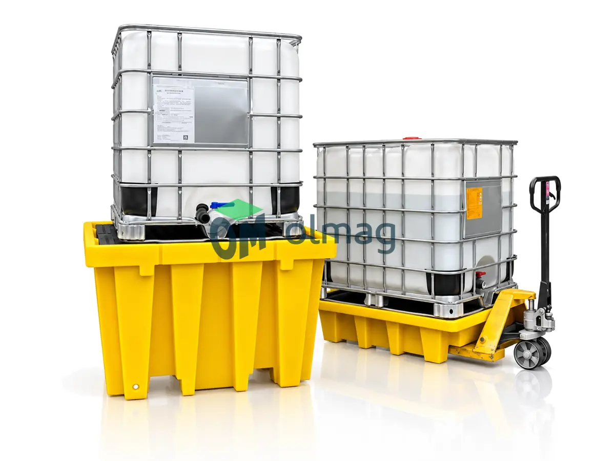 Wanna wychwytowa polietylenowa 1300 l z kratownicą pod zbiornik IBC. Wym. 1380x1380x900 mm