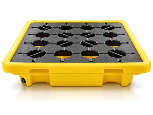 Wanna wychwytowa polietylenowa 28 l z kratownicą pod 1 beczkę. Wym. 720x720x160 mm