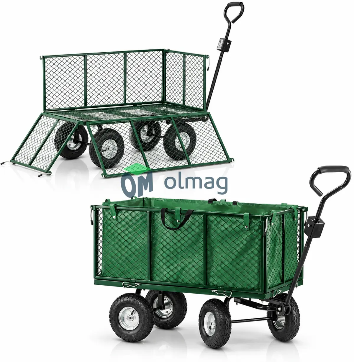 Wózek ogrodowy transportowy 250 L 450 kg 