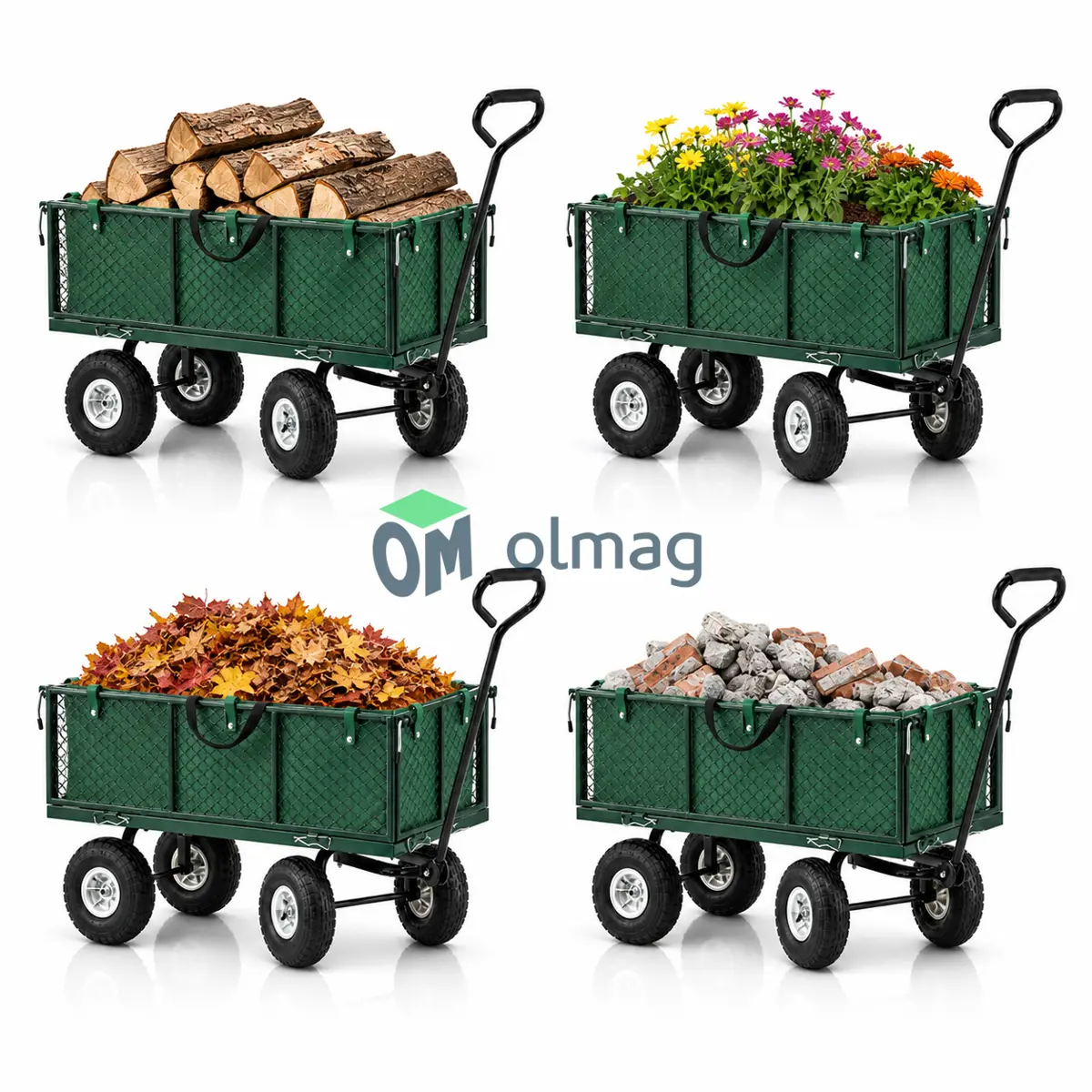 Wózek ogrodowy transportowy 250 L 450 kg 